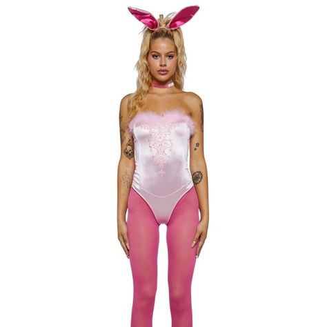 LAWFUL BUNNY COSTUME SET Legally Blonde Bunny Costume, Pink Playboy Bunny Costume, Legally Blonde Bunny, Legally Blonde Costume, Legal Jargon, Pink Bunny Costume, Bunny Movie, Costumes Scary, Playboy Bunny Costume