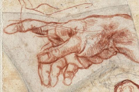 Michelangelo Anatomy, Hands Michelangelo, Sistine Chapel Ceiling, Hand Drawings, Drawing Hands, Hand Of God, Master Drawing, Photo Mural, Medieval World