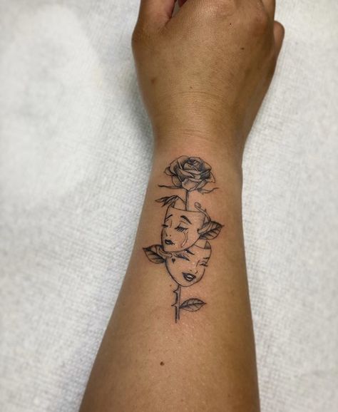 Theatre Tattoos, 03 Tattoo, Louisiana Tattoo, Health Tattoo, Small Pretty Tattoos, Tattoos For Black Skin, Pretty Tattoos For Women, Dope Tattoos For Women, Shoulder Tattoos For Women