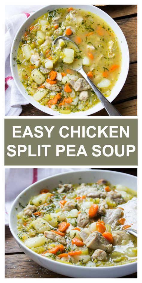 Barley Lentil Split Pea Soup, Dried Split Pea Recipes, Split Pea Soup With Chicken, What To Do With Split Peas, Chicken Split Pea Soup, Split Green Peas Recipes, Yellow Split Pea Soup Crockpot, Green Split Pea Recipes, Split Green Pea Recipes