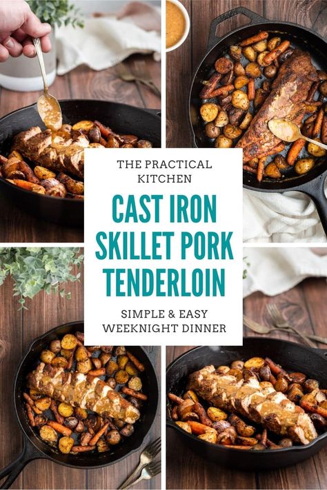 This paprika pork tenderloin uses ingredients you probably already have in your pantry and cooks all in one cast iron skillet for easy cleanup. Make sure you remove the silverskin from the pork before seasoning, and give it time to rest before slicing. Cast Iron Pork Loin, Pork Tenderloin Stovetop Recipes, Classic Skillet Pork Tenderloin 12 Tomatoes, Pork Tenderloin Recipes On Stove Top, Pork Loin Cast Iron Skillet Oven, Pork Tenderloin Recipes In Cast Iron Skillet, Pork Tenderloin Skillet Recipes, Pork Loin Skillet Recipes, Stovetop Pork Tenderloin