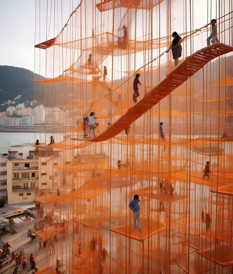 Playground Architecture, Surreal Architecture, Architecture Concept Drawings, Art Installation, Urban Design, Urban Art, Installation Art, Art Direction, Sculpture Art