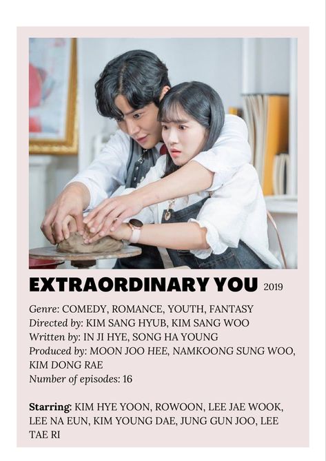 Extrodinary You Kdrama, Extrodinary You, Extraordinary You Poster, Poster Kdrama, Kim Sang Woo, Kdrama Poster, Kim Young-dae, Lee Jae-wook, Bedroom Decor For Teen Girls