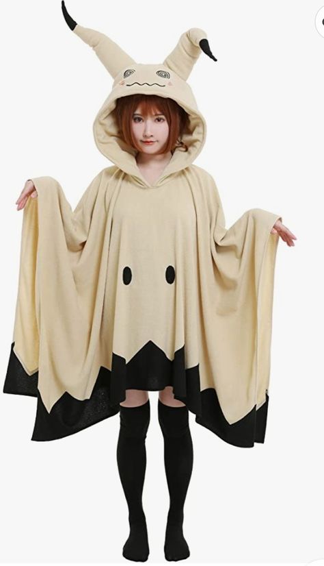 Kawaii Onesie, Mimikyu Cosplay, Black Mittens, Rabbit Costume, Onesie Costumes, Cape Cloak, Pokemon Cosplay, Cute Blankets, Kawaii Cosplay