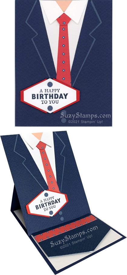 Stampin' Up! Birthday Cards - 2021-06 Handsomely Suited Stamp Camp – Handsomely Suited Stamp Set, Happiest of Birthdays Stamp Set, Suit & Tie Dies, Tailored Tag Punch, Well Suited Designer Series Paper, Tasteful Textile 3D Embossing Folder Stampin Up Well Suited Cards, Stampin Up Tailor Made Tags, Stampin Up Suit And Tie Cards, Handsomely Suited Stampin Up Cards, Su Trusty Tools, Stampin Up Handsomely Suited Cards, Stampin Up Handsomely Suited, Handsomely Suited Cards, Masculine Cards Handmade