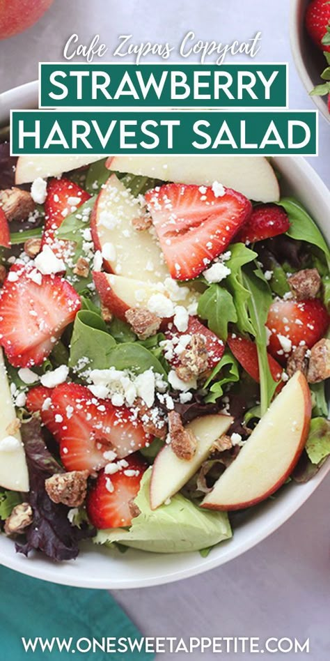 Strawberry Harvest Salad Zupas, Copycat Wendys Summer Strawberry Salad, Orchard Salad Recipe, Cafe Zupas Strawberry Harvest Salad, Zuppas Salads, Salads With Strawberries Recipes, Salad With Strawberry, Strawberry Walnut Salad Recipe, Zupas Strawberry Harvest Salad