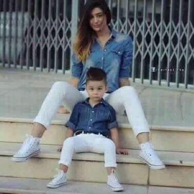 Who says moms can only match with their daughters? #momandson #kidsfashion #mommyfashion Mother Son Matching Outfits, Mommy Son Outfits, Mom And Son Outfits, Mother Son Photos, Son Outfits, Son Photo Ideas, Mommy And Son, Matching Mom, Foto Baby