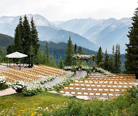 Mountaintop Wedding Venue | Wedding Deck | The Little Nell Mountain View Weddings, Winter Wedding Venues, Mountain Top Wedding, Aspen Wedding, Mountain Wedding Venues, Dream Wedding Venues, Weddings By Color, Inexpensive Wedding Venues, Destination Wedding Locations