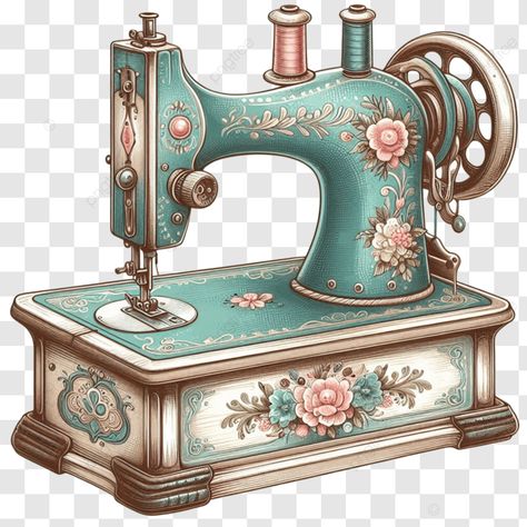 sewing machine and table illustration floral flower vintage png Table Illustration, Sewing Photography, Vintage Png, Png Vintage, Transparent Image, Flower Vintage, Vintage Cartoon, Floral Illustrations, Floral Flower