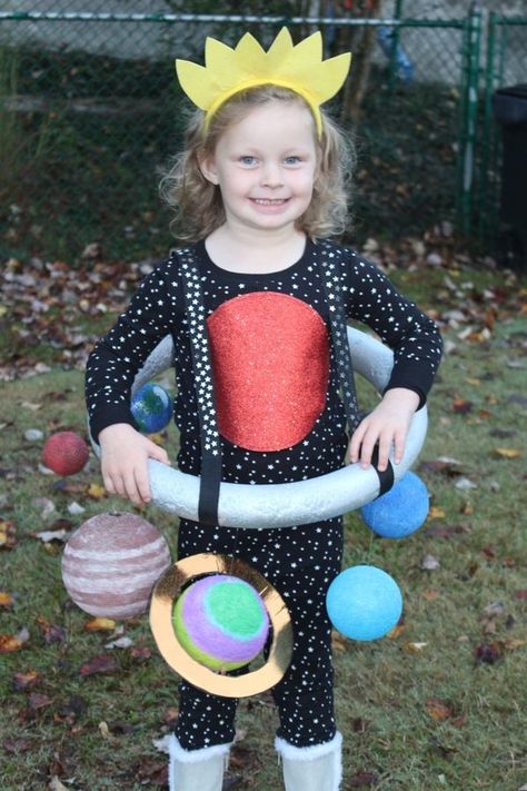 Solar System Halloween Costume, Space Dress Up, Planets Costume, Galaxy Costume Diy, Solar System Costume, Planet Costume, Halloween Highlights, Galaxy Costume, Vocabulary Parade