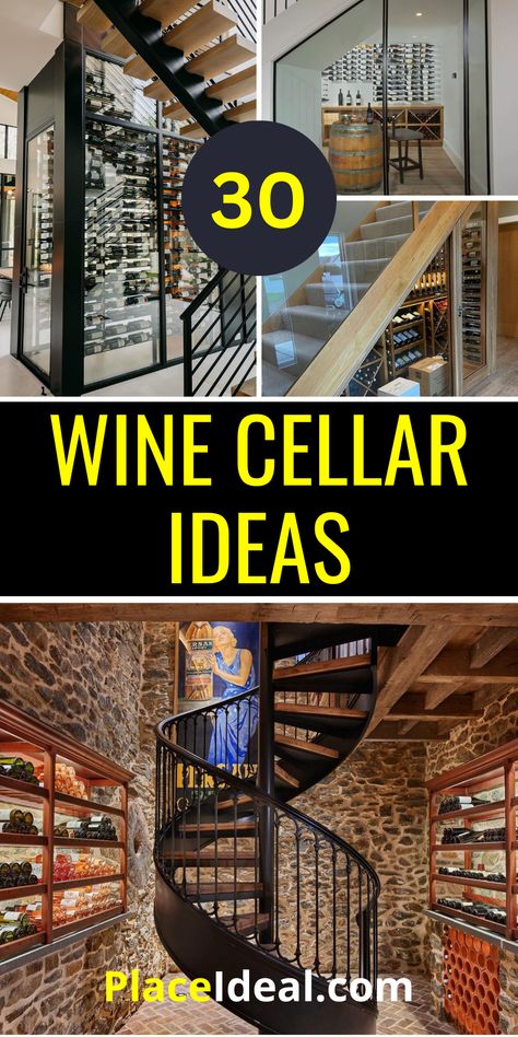 30 Wine Cellar Ideas to Transform Any Space in Your Home - placeideal.com Glass Understairs Wine Storage, Diy Wine Cellar Ideas, Closet Wine Cellar Ideas, Small Wine Cellar Ideas, Wine Cellars Ideas, Closet Wine Cellar, Unique Wine Cellar, Cellar Pantry, Diy Wine Cellar