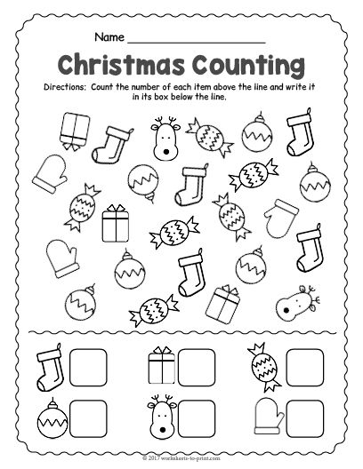 Free Printable Christmas Counting Worksheet Christmas Math Worksheets Kindergarten, Preschool Christmas Worksheets, Christmas Worksheets Kindergarten, Number Recognition Worksheets, Counting Worksheets For Kindergarten, Counting Worksheet, Christmas Math Worksheets, Homework Worksheets, Holiday Worksheets