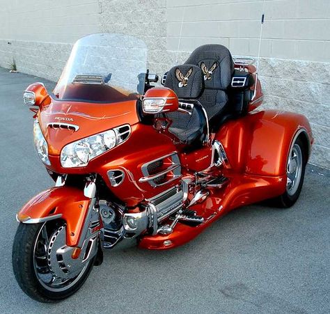 Trike Harley Davidson, Honda Trike, Goldwing Trike, Goldwing Motorcycles, 3 Wheel Motorcycle, Harley Davidson Trike, Custom Trikes, Motos Honda, Honda Goldwing