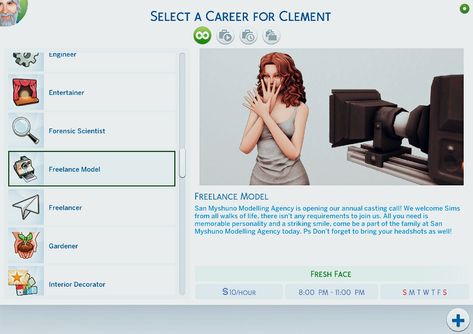 Sims 4 Career Mods Model, Sims 4 Model Career Mod, Sims 4 Part Time Jobs, Model Mod Sims 4, Ts4 Career Mod, Sims 4 Cc Model Career, Model Sims 4 Cc, Sims 4 Modeling Career, Sims 4 Career Mods Patreon