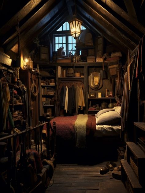 Village Home Interior, Mountain Hut Interior, Vardo Bedroom, Hades Cabin Interior, One Room House, Fantasy House, Tiny House Cabin, Cabin Life, Tiny House Living