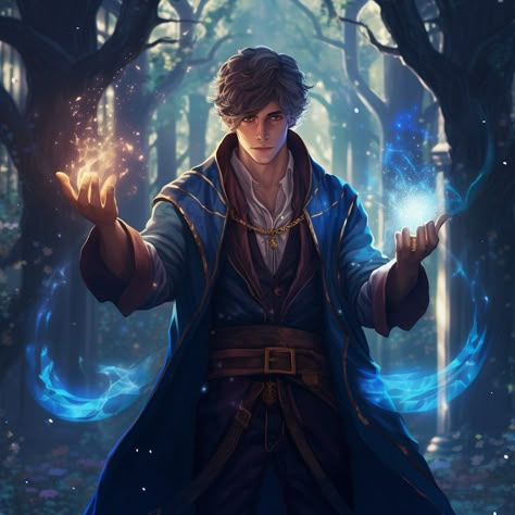 Wizard Male Character Design, Male Wizard Character Design, Fantasy Mage Art, Alchemist Fantasy Art, Handsome Wizard, Young Wizard Male, Dnd Wizard Male, Human Wizard Male, Wizard Character Art