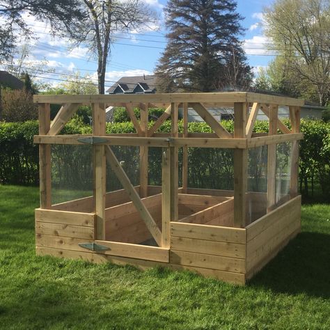 DIY Garden Enclosure - DIY Projects Diy Garden Enclosure Ideas, Diy Covered Garden Bed, Veggie Garden Inclosed, Cage For Raised Garden Bed, Garden Bed Enclosure Diy, Garden Bed, Sand Projects, Garden Vines, Better Homes And Garden