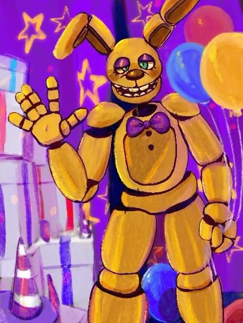 Spring Bonnie And Fredbear Fanart, Spring Bonnie Fnaf Fan Art, Fnaf Spring Bonnie Fanart, Spring Trap Drawing, Fnaf Springbonnie Fanart, Spring Bonnie Fanart, Springbonnie Fanart, Birthday Dance, Spring Trap