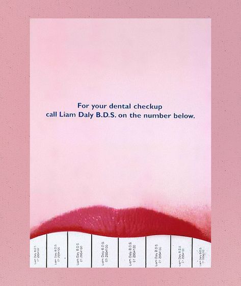 A really creative and hilarious poster design for a dentist. Tear Off Poster, Dentist Graphic Design, Tear Off Flyer, Kids Hair Salon, Dental Advertising, Dental Ideas, Teeth Design, Dental Fun, Loose Tooth