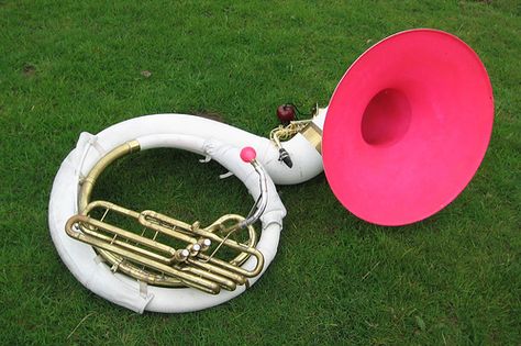 pink sousaphone Sousaphone Art, Marching Bands, Pink Music, German Boys, Brass Instruments, Band Nerd, Band Geek, Pink Life, I Am Amazing