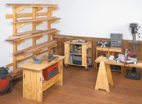 5 Easy-To-Build Plywood Projects | Woodsmith Plans Woodsmith Plans, Garage Workshop Plans, Lumber Rack, Plywood Projects, Lumber Storage, Woodworking Equipment, Woodworking Box, Woodworking Toys, Woodworking Books