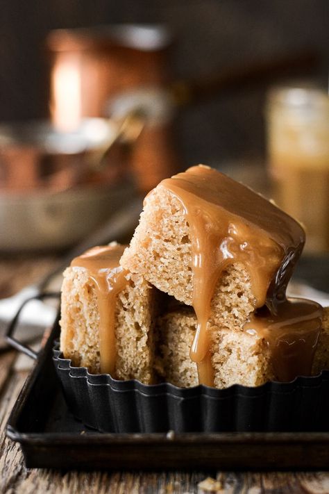 A high altitude recipe for a simple, one layer brown butter cake, drizzled with sweet homemade toffee sauce. Bourbon Cake Recipe, High Altitude Cake Recipe, Brown Butter Cake, Toffee Cake, High Altitude Baking, Homemade Toffee, Toffee Recipe, Toffee Sauce, Caramel Toffee