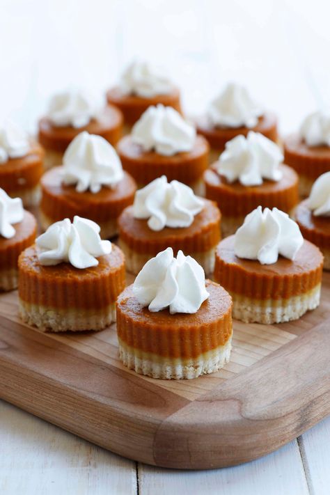 Pumpkin Pie Bites, Traditional Holiday Desserts, Vegan Pumpkin Pie Recipe, Thanksgiving Vegan, Mini Pumpkin Pies, Vegan Pumpkin Pie, Pie Bites, Pumpkin Pies, Dessert Bites