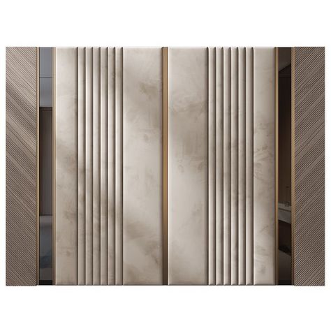 Wall Panel Decor 139 Marble Sheets, Unique Bedroom Design, Feature Wall Design, 3d Panel, Neoclassical Design, Upholstered Walls, Unique Bedroom, Fabric Glass, Grill Door Design