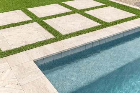 White Glass Pool Tile Waterline, White Tile Pool Waterline, White Tile Waterline Pool, Pool Edge Tile, Grey Waterline Tile For Pool, Waterline Pool Tile 2023, Waterline Tiles Pool, White Water Line Pool Tile, Fiberglass Pool Tile Waterline