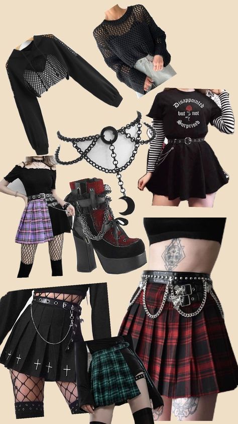 Punk Outfits Women, Punk Outfits, Outfits Women, Clothes For Women, Clothes