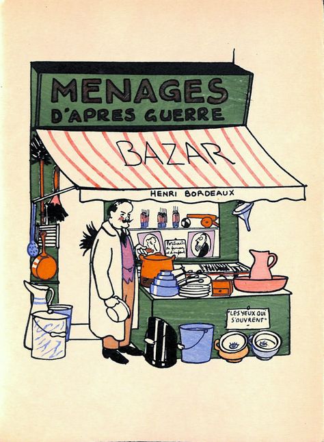 I was walking along the Seine this weekend, slowing my pace for the lonely bouquinistes (the open-air booksellers that have squatted the quays of the river since the 18th century), when a dog-eared paperback caught my eye. Inside, it was filled with the most delightful illustrations of French boutiq Paris Illustration, Messy Nessy Chic, Contemporary Books, Anime Sisters, Visual Artwork, Antique Prints, Original Prints, Hand Coloring, Vintage Halloween