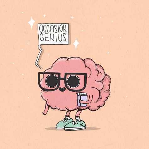 Brain Cartoon Illustration, Cute Brain Illustration, Cute Brain Drawing, Brain Character Design, Brain Illustration Creative, Cartoon Brain Drawing, Brain Emoji, Brain Character, Back To The 2000s