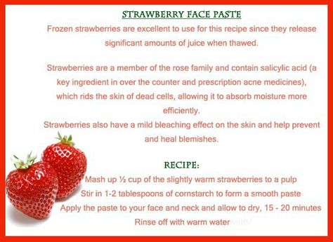 Strawberry Face Paste Acne Medicine, Natural Skin Care Products, Rose Family, Frozen Strawberries, Hand In Hand, Salicylic Acid, Makeup Skin Care, Skin Makeup, Skin Care Products