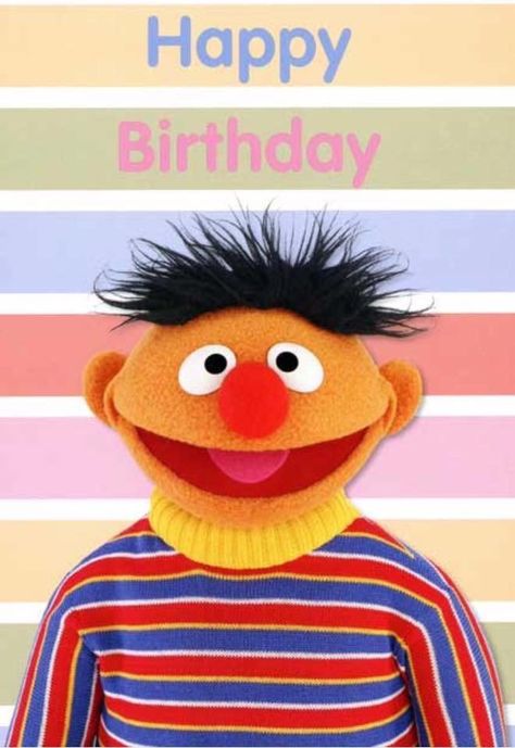 Ernie Und Bert, Bert & Ernie, Bday Cards, Happy Quotes, Crochet Hats, Happy Birthday, Birthday, Movie Posters, Pins