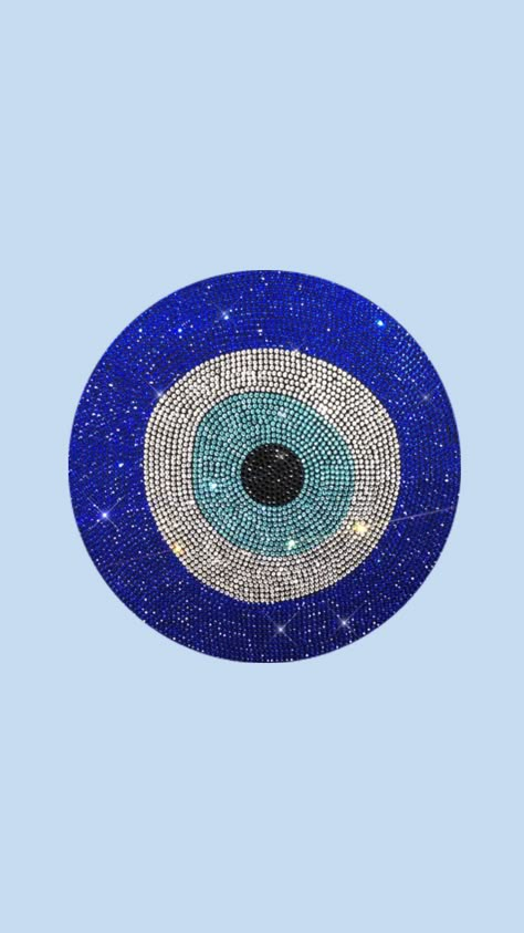 Evil Eyes Wallpaper, Blue Preppy Wallpaper, Evil Eye Crochet, Iphone Screen Savers, Kitty Party Themes, Inspiring Wallpapers, Eye Crochet, Ancient Aesthetic, Luxe Nails