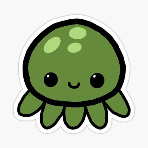 Cute green octopus design available in more colors • Millions of unique designs by independent artists. Find your thing. Octopus Sticker, Green Octopus, Octopus Drawing, Octopus Design, Sticker Cute, New Hobbies, Octopus, Decorate Laptops, Kiss Cut