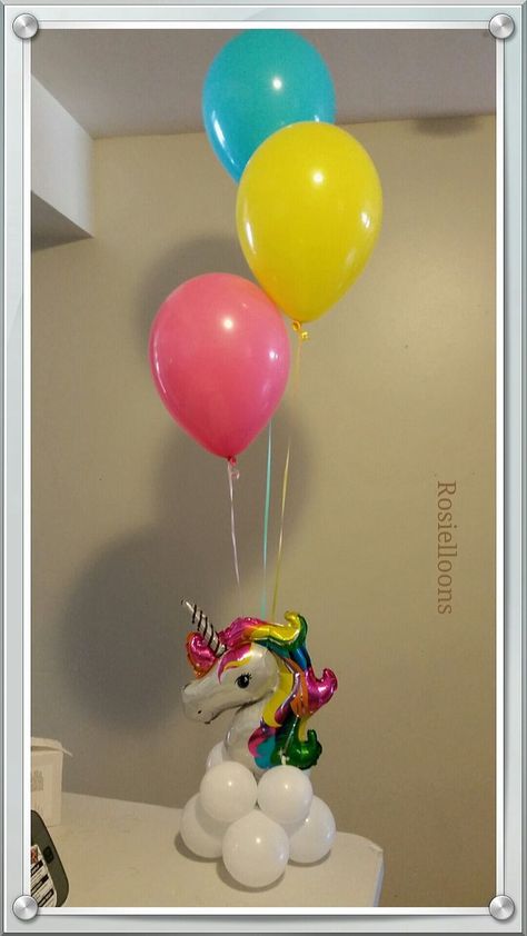 globos centerpiece unicorn Unicorn Balloon Ideas, Rainbow Theme Baby Shower, Birthday Party Rainbow, Unicorn Centerpiece, Balloon Centerpiece, Unicorn Birthday Party Decorations, Jojo Siwa Birthday, Unicorn Themed Birthday Party, Unicorn Balloon