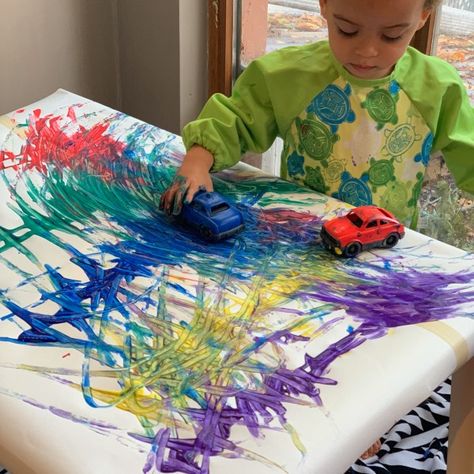 Process Art Activities for Kids - Happy Toddler Playtime Process Art Activities, Fall Preschool Activities, Art Activities For Toddlers, Bubble Painting, Nursery Activities, Rainbow Painting, Preschool Art Activities, Panda Art, Sustainable Art