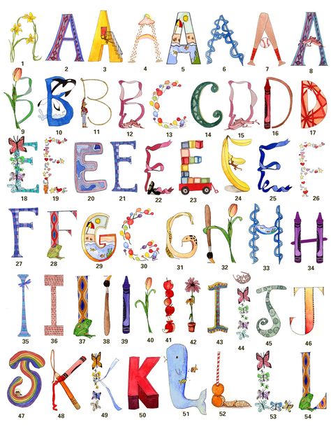 Whimsical lettering | Designyour own artwork with Alphabitty's whimsical alphabet! Name Art Projects, Name Design Art, Alphabet Art Print, Chinese Letters, Name Drawings, Name Paintings, Art Alphabet, 6th Grade Art, Chinese Writing