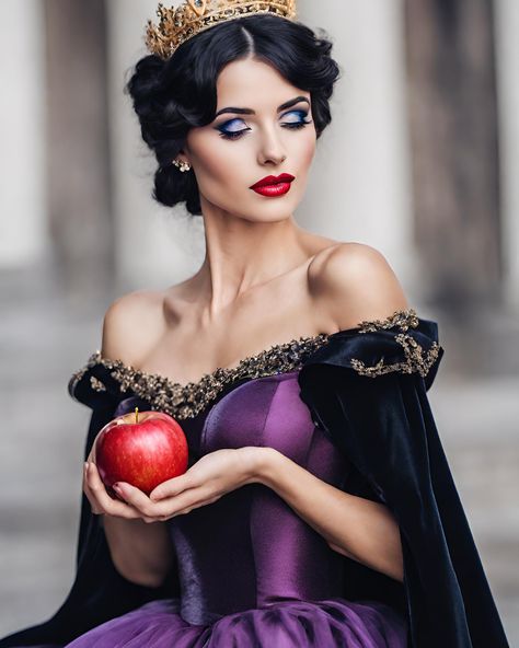 Evil Queen #snowwhite #evilqueen Snow White Evil Queen Aesthetic, Evil Queen Costume Snow White, The Evil Queen Costume, Villans Costumes Ideas, Snow White Queen Costume, Evil Queen Photoshoot, Evil Queen Costume Diy, Evil Queen Outfit, Evil Queen Aesthetic