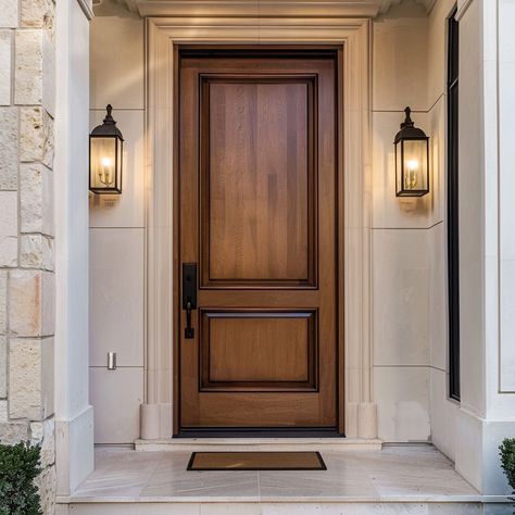 Main Door Design Entrance Single Door, Wooden Double Door Design Entrance Front Entry, Simple Main Door Design Entrance, Main Door Design Entrance Modern Wooden Main Door Design Entrance Modern, Modern Entrance Door Front Entry Interior Design, Single Door Design Front Entry, Wood Door Entrance, Single Front Door Ideas, Wooden Doors Interior Modern