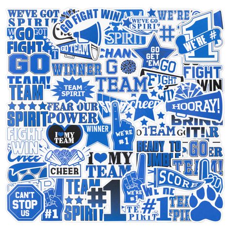 PRICES MAY VARY. What You Will Get：You will be given 50 different go team blue stickers with a variety of patterns and plenty of them to give you many different choices to meet your daily sticker decoration needs. Team Theme: Waterproof stickers for kids are the main design of the team, and various related team declarations, such as: go team, go fight win, horns, cheers, stars, number 1, etc., can inspire everyone to work together. Suitable Size: Each sport stickers for water bottles is the righ Sport Stickers, Blue Stickers, Team Theme, Rose Drawing Tattoo, Team Activities, Locker Decorations, Sticker Decoration, Waterproof Vinyl Stickers, Pee Wee