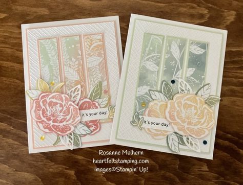 Stampin Up Hello Irrestible, Irrestible Blooms Stampin Up Cards, Hello Irresistible Stampin Up Cards, Hello Irresistible, Irresistible Blooms, 2024 Card, Card Sketches Templates, Homemade Birthday Cards, Month Of May