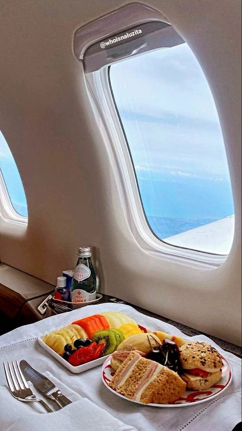 Food In Airplane Aesthetic, Hospital Room Snapchat Stories, Private Jet Interior, Airplane Food, Plane Food, Plane Photos, Airport Pictures, Airport Aesthetic, Luxury Private Jets