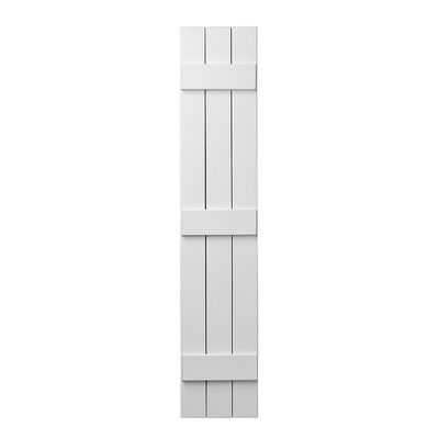 PlyGem 3 Closed Board and Batten Shutter Size: 55" H x 11" W, Color: White Shutter Colors, Board Batten, Board And Batten Shutters, Shutters Exterior, Board And Batten, Shutters, Rustic Charm, Tall Cabinet Storage, House Exterior