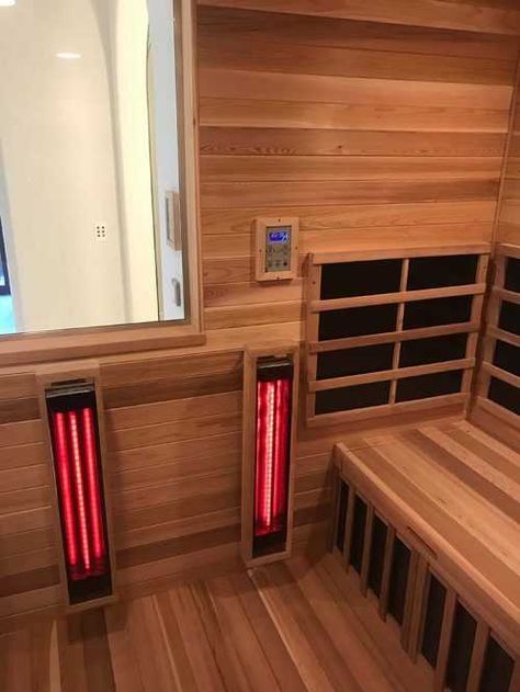 Build An Infrared Sauna, Infared Sauna Master Bath, How To Build Your Own Infrared Sauna, Diy Infrared Sauna Indoor, Infrared Sauna Tent, Custom Built Infrared Sauna, Built In Infrared Sauna, Diy Red Light Sauna, Diy Infrared Sauna At Home