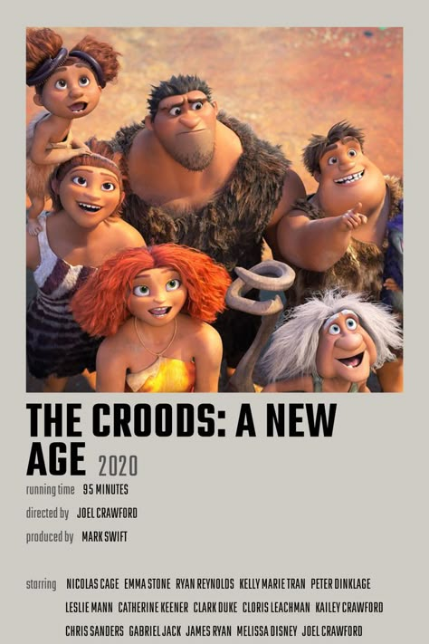 Cartoon Recommendations, The Croods A New Age, Movie Minimalist Poster, Croods A New Age, Movie Minimalist, Movie Character Posters, Disney Movies List, Hotel Transylvania 2, The Croods