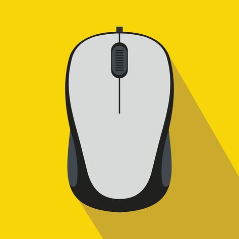 Computer mouse icon in flat Computer Mouse Illustration, Computer Mouse Aesthetic, Mouse Computer Icon, Mouse Vector, Mouse Paint, Wal Paper, Mouse Designs, Mouse Illustration, Mouse Icon