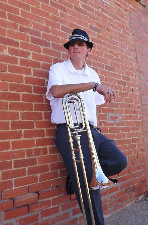 Trombone Senior Pictures, Trombone Pictures, Band Trombone, Band Senior Pictures, Sr Pictures, Portrait Men, Basketball Senior Pictures, Senior Picture Makeup, Senior Boy Poses