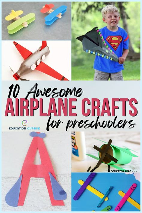 Kids' fascination with airplanes can be a great springboard for introducing preschoolers to science, technology, engineering, and math (STEM). If you want to help your child engage further with STEM learning or simply encourage their aspiration in aviation, these airplane crafts are the way to go! Airplane Crafts For Preschool, Airplane Crafts For Kids, Toddler Shows, Plane Crafts, Stem Activities Preschool, Prek Crafts, Airplane Activities, Gifted Students, Stem Engineering